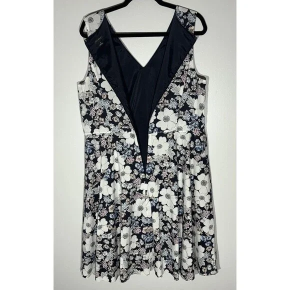 Ann Taylor Dress 16 Floral Cotton Poplin Lined Cottage Wedding Shower Modest Tea - Picture 6 of 14